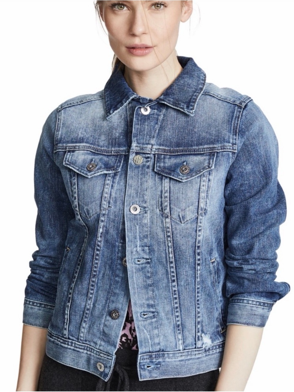 Ag Adriano Goldschmied Light Blue Denim Jacket size XS
